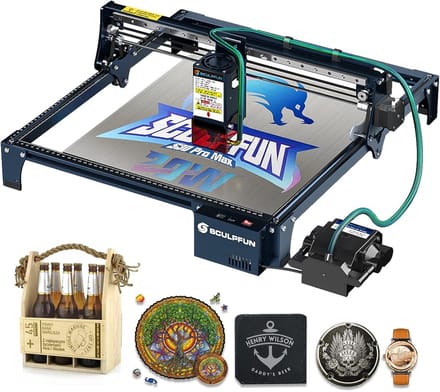 Sculpfun S30 Pro Max 20W Lasergraveermachine - 410x400mm - Laser Graveermachine with Automatic Air Assisted - Lasergraveerder - Laser Cutter - Laserprinter All In One