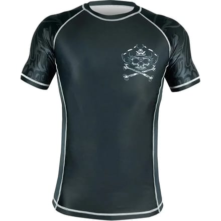 PRIDE or DiE PIRATE V.2 Rashguard Zwart Grijs - S