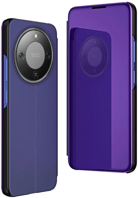 Hoesje geschikt voor HONOR Magic8 Lite - Phonesta Smart View Mirror Book Case - Indigo