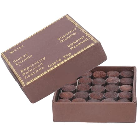 50 stuks/doos 10mm Keutips Kit Snooker Rode Lederen Keu Tips voor Pool Eight Ball gray