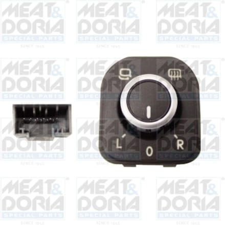 Schakelaar, spiegelverstelling MEAT & DORIA 206024
