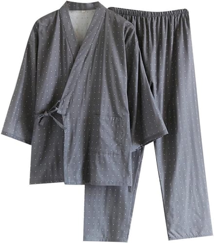 Mannen Yukata Katoenen Kimono in Japanse Stijl