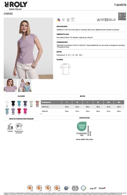 Roly Women´s Belice T-Shirt RY6532 - Red 60 - L