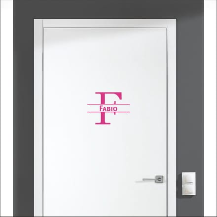 Deursticker Met Naam -  Fabio - Roze