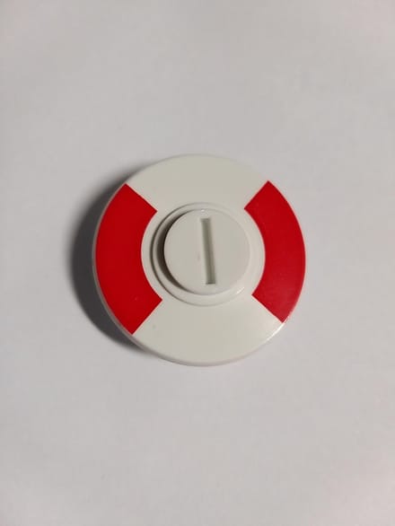 Deltafix plaatje wc-douche 8mm rood-wit 1 stuks toilet vrij/bezet