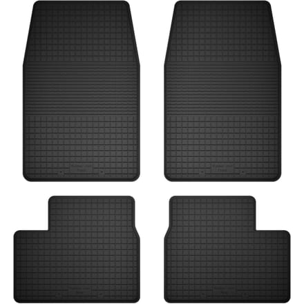 Wielganizator BasicProtect - Rubber Autovloermatten - 1,5 cm Rand - Antislip - Set van 4