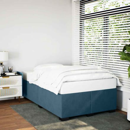 vidaXL - Bedframe - fluweel - blauw - 120x200 - cm