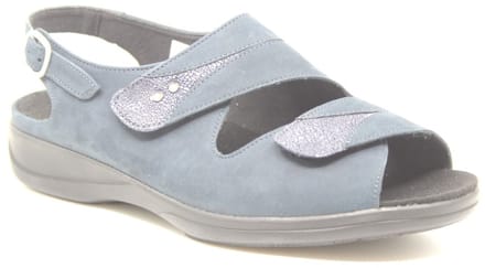 Solidus -Dames - blauw donker - sandalen - maat 38.5