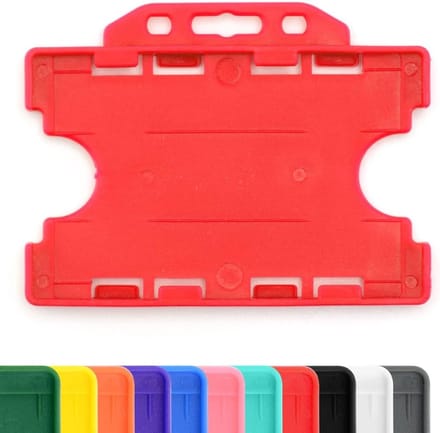 Badgehouders - Kaarthouders - Identificatie Tonen - Dubbelzijdig Open - 100 stuks - Rood
