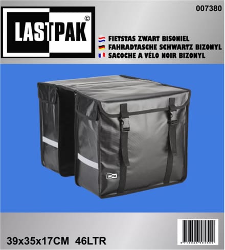 Lastpak Bisonyl - Dubbele Fietstas - 46 l - Zwart