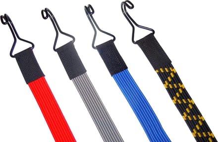 Stanleys touw Shop spanrubber dekzeilspanner spanriem expander elastisch vlak 22 mm breed met 2 dubbele haken