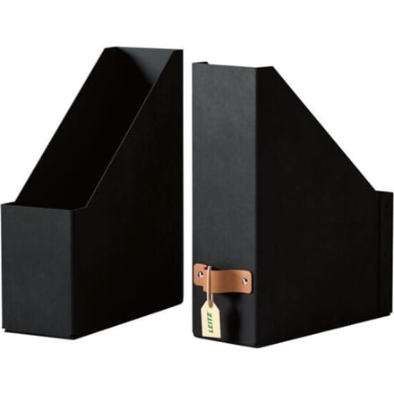 Leitz Puro Tijdschriftencassette - 100% Gerecycled Karton - Set van 2 - Zwart