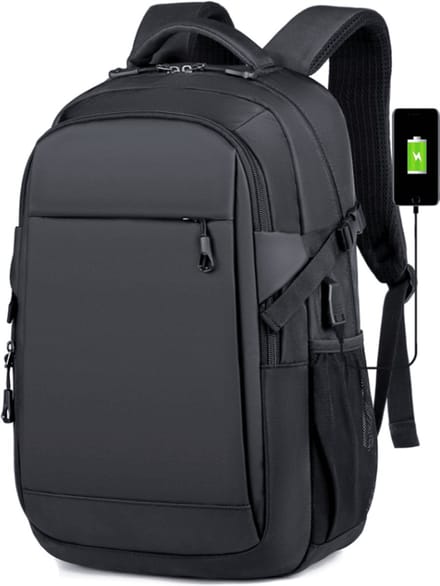 Rugzak Met 17 Inch Laptopvak | Zwart | Maat: One Size
