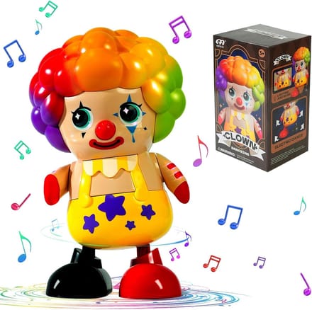 Dancing Clown - Dansende speelgoed Circus Clown - danst en zingt - light en geluid 21CM (incl. batterij)