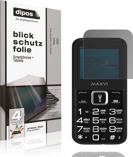 dipos – Matte Privacy Screenprotector geschikt voor Maxvi B200 | Anti-Spy Beschermfolie
