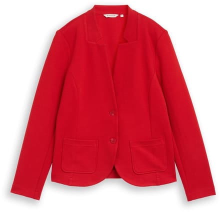 Tom Tailor - Slim fit blazer met ottoman-structuur - Maat XXXL - soft scarlet red