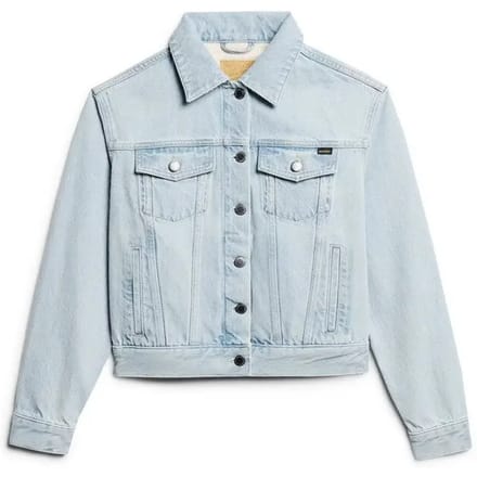 Superdry - Denim truckerjack met borduursel - Dames - Buitenjassen