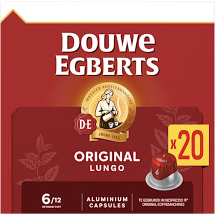 Douwe Egberts Koffie cups 20 stuks - Lungo - Voordeelpak
