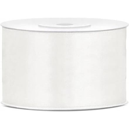 Partydeco - Satijn lint cream 38 mm/ rol 25 m