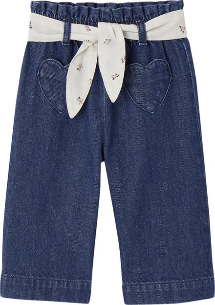 Vertbaudet Wijde babyjeans met knoopriem