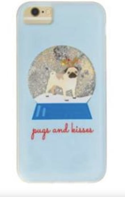 DCI Pug Snow Globe Phone Case Universal Phone Case Fits iPhone 6/7/8 with Floating Glitter