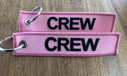 luchtvaartsleutelhanger CREW