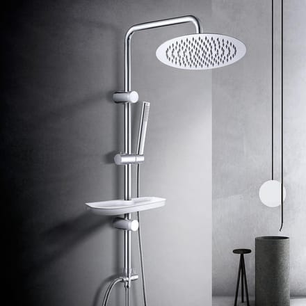 PromoHome Moderne Doucheset met Plank en Handdouche - Chroom