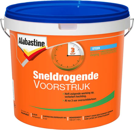 Alabastine Voorstrijk Sneldrogend Primer - Muur En Plafond - Transparant - 10l