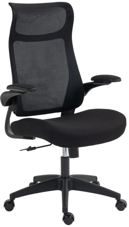 Bureaustoel - Ergonomisch Draaibaar met 3D-Armleuningen en Netrug - Mesh - Zwart