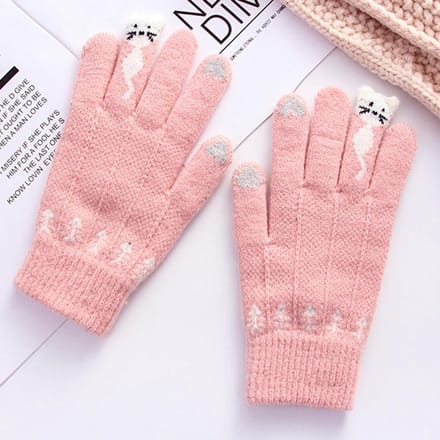 Touchscreen Katoen Handschoenen - One Size - Stretch - Mobiel - Heerlijk warm -