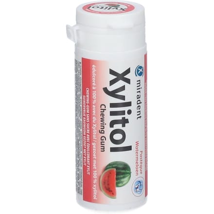 Miradent Xylitol Kauwgom Watermeloen 30 Kauwgummies