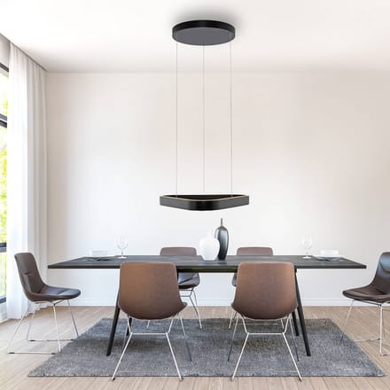 Paul Neuhaus LED hanglamp Q-Stretto, zwart, 60 cm
