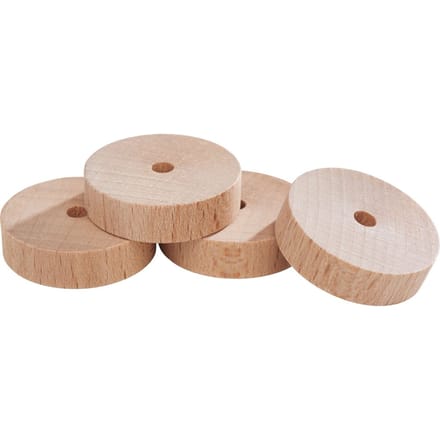 VBS Houten schijven/wielen, Ø 30 x 8 mm, 4 stuks