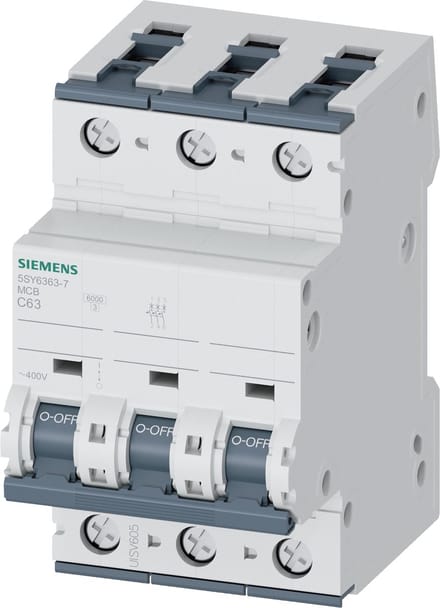 Siemens Circuit breaker 6ka 3pol c63 5sy6363-7