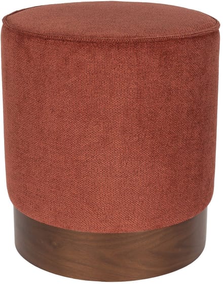 Dutchbone Bellevue Poef Rond Rood