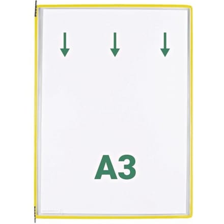 tarifold display panelen DIN A3, geel, 10 stuks
