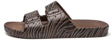 FREEDOM MOSES SLIPPERS ZEBRA CHOCO Meisje slippers / flipflops / badslipper - Bruin - 42/43 - (0630282988958)