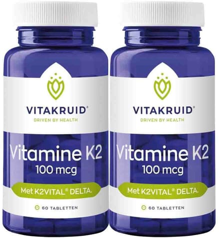 Vitakruid - Vitamine K2 100 mcg - 2 x 60 tabletten - Voordeelverpakking
