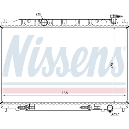 Radiator, motorkoeling NISSENS 68712