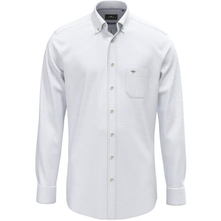 Fynch-Hatton Overhemd Fine Stripe Washed Oxford New Breeze / male