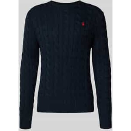 Gebreide pullover met labelstitching
