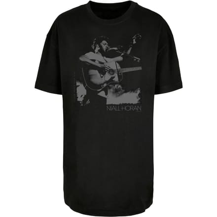 Merchcode Damen T-Shirt Ladies Niall Horan Graphic Admat Picture Oversized Boyfriend Tee MP5011883 Black-XL