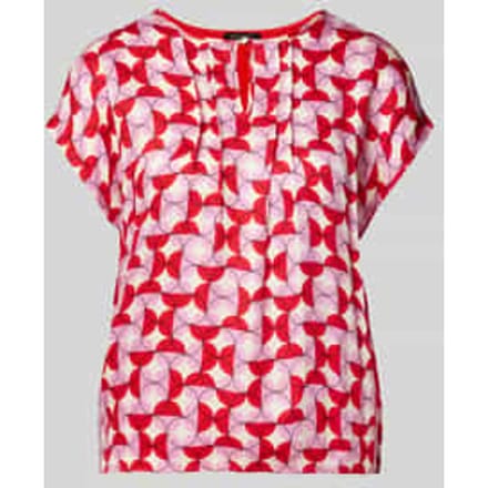 T-shirt van een viscosemix met druppelvormige hals