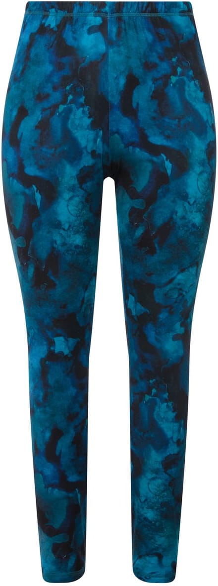 Ulla Popken - Dames - Functionele skileggings sneldrogend gerecycled - Petrol - Maat 42+