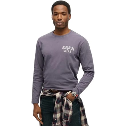 Superdry Athletic Essentials Longsleeve Top Purple Grootte: M