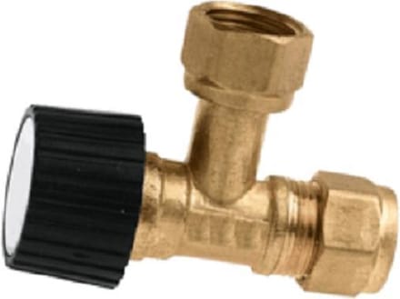 Bonfix Hoekstopkraan messing 3/8inch x 12mm knel binnendraad FRp