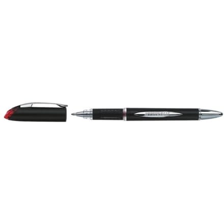 Uni-ball roller Jetstream rood schrijfbreedte 045 mm medium schrift schrijfpunt 1 mm zwarte rubbe...