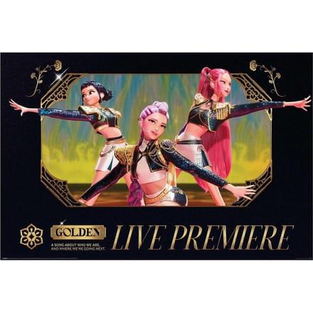 K-Pop Demonenjagers Gouden Live Maxi Poster One Size zwart