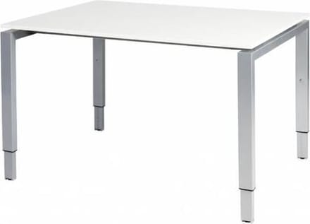 Verstelbaar Bureau - Domino 120x90 wit - alu frame