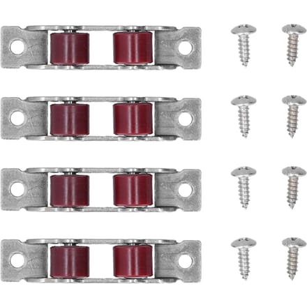 4Set Schuifraam Katrol met Schroeven Dubbel Wiel Schuifraam Deur Roller Beslag